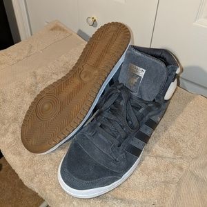 Grey adidas high tops